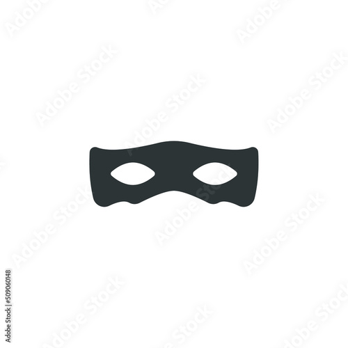 Vector sign of the anonymous mask symbol is isolated on a white background. anonymous mask icon color editable.
