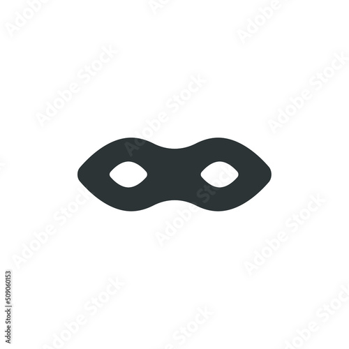 Vector sign of the anonymous mask symbol is isolated on a white background. anonymous mask icon color editable.