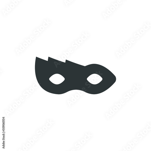 Vector sign of the anonymous mask symbol is isolated on a white background. anonymous mask icon color editable.