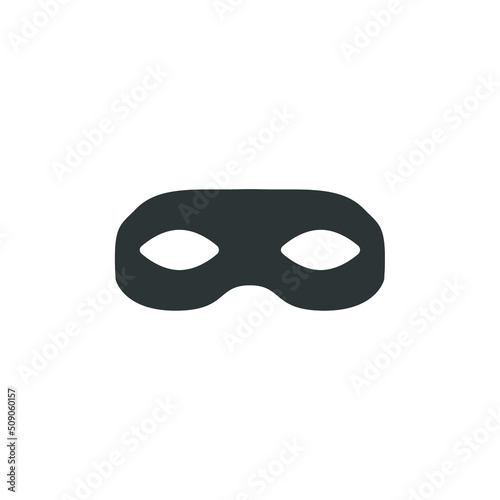 Vector sign of the anonymous mask symbol is isolated on a white background. anonymous mask icon color editable.