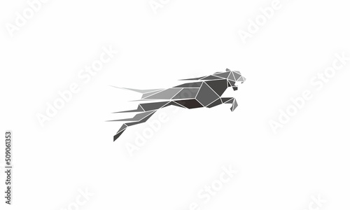 black geometric cheetah