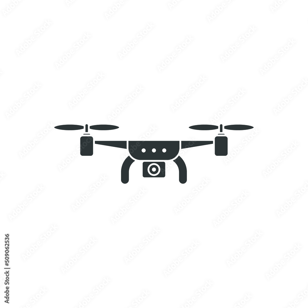 Vector sign of the Drone symbol is isolated on a white background. Drone icon color editable. Vector sign of the Drone symbol is isolated on a white background. Drone icon color editable.