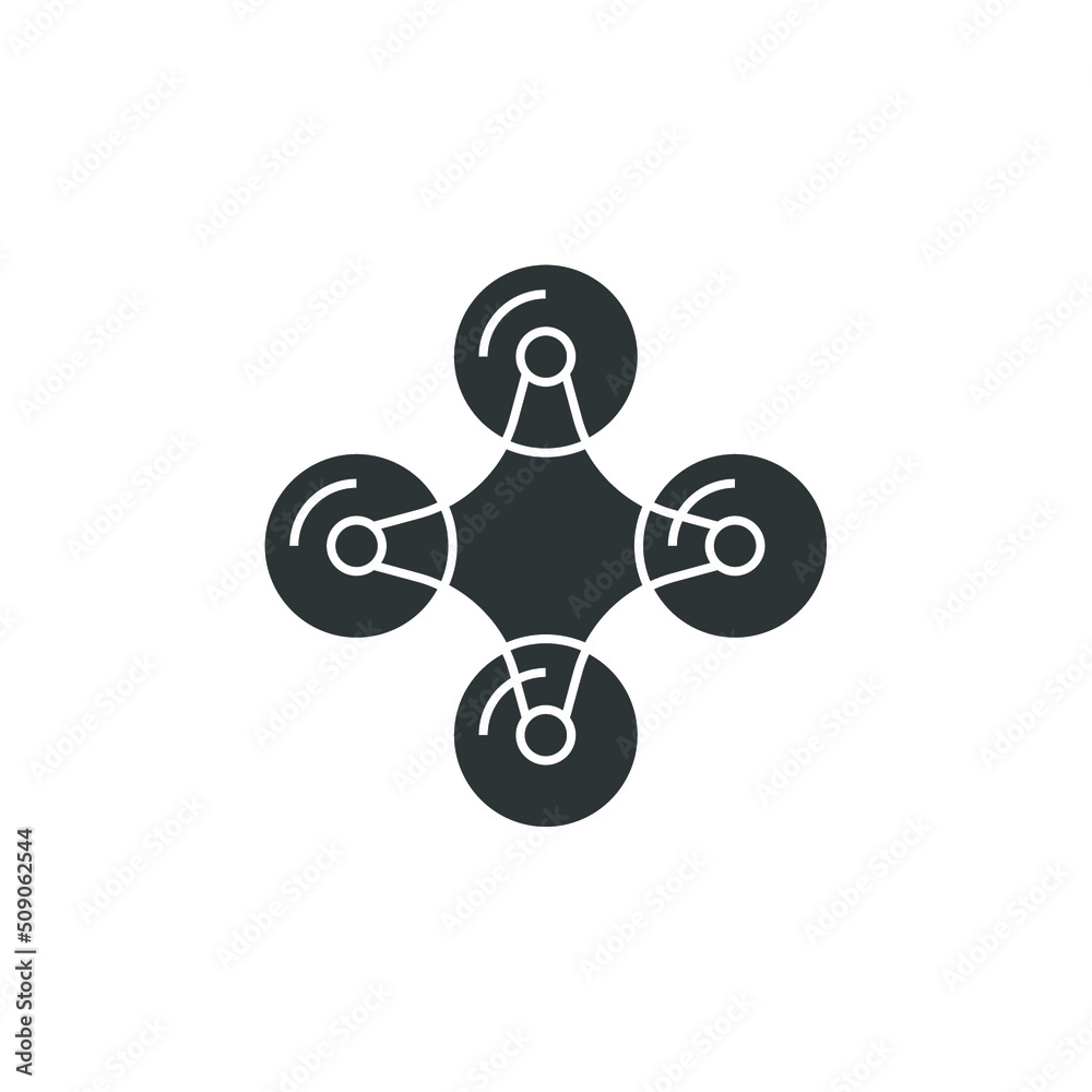 Vector sign of the Drone symbol is isolated on a white background. Drone icon color editable. Vector sign of the Drone symbol is isolated on a white background. Drone icon color editable.