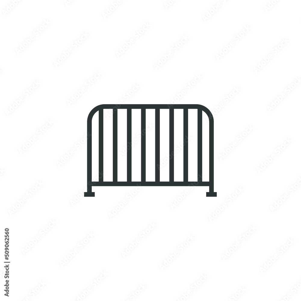 Vector sign of the Fence symbol is isolated on a white background. Fence icon color editable. Vector sign of the Fence symbol is isolated on a white background. Fence icon color editable.