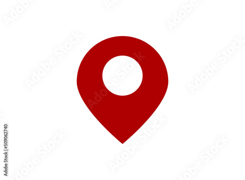 Pin point icon. red map location pointer symbol isolated on white background