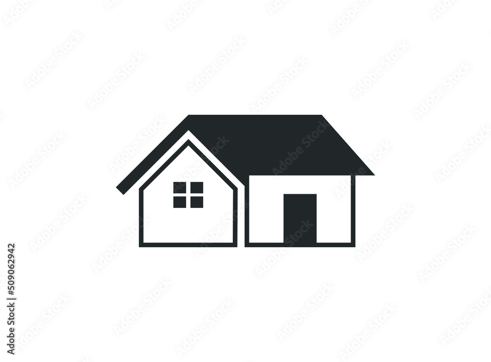House Icon. home symbol isolated on white background. Vector Illustration.