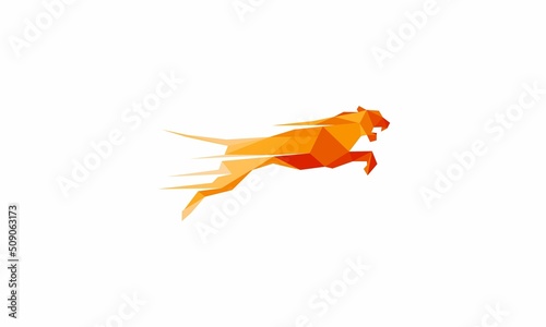  cheetah simple polygon  