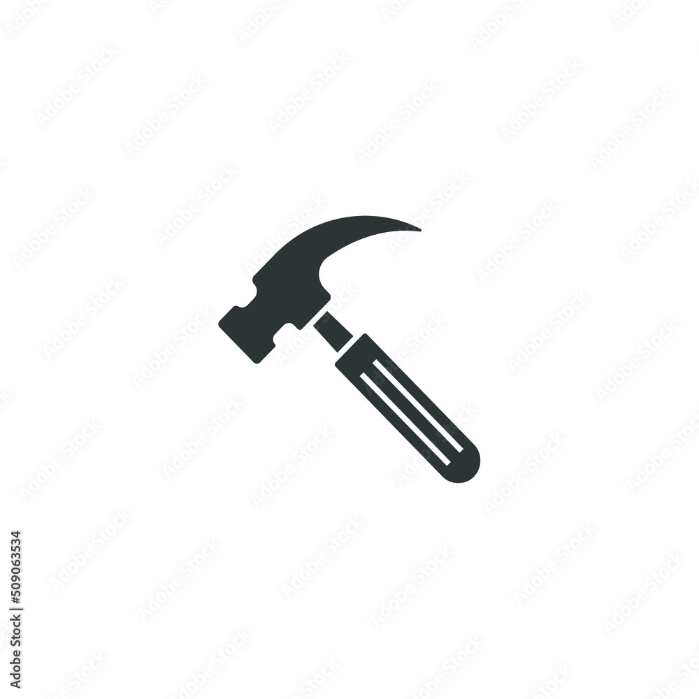 Vector sign of the hammer symbol is isolated on a white background. hammer icon color editable. Vector sign of the hammer symbol is isolated on a white background. hammer icon color editable.