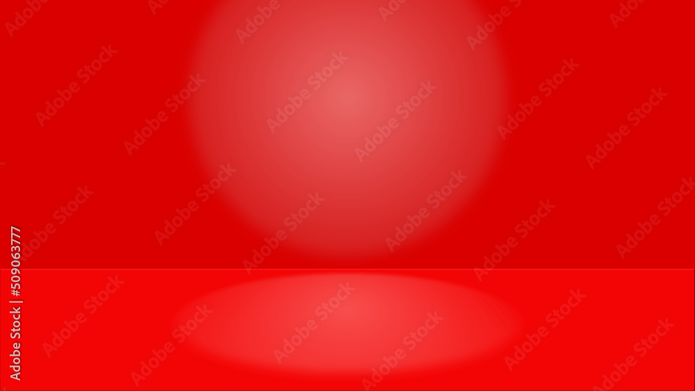 Red empty Room space with Spot Light. elegant empty room with white spot light on floor. 3D rendering Red empty Room space with Spot Light. elegant empty room with white spot light on floor. 3D rendering
