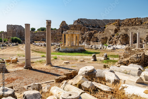 Photos Awesome ruins of the commercial agora in Side, Turkey