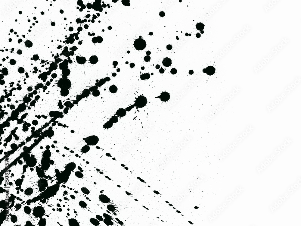 Black watercolor splash isolated on white background, and copy space. Abstract black watercolor background. Black watercolor splash isolated on white background, and copy space. Abstract black watercolor background.