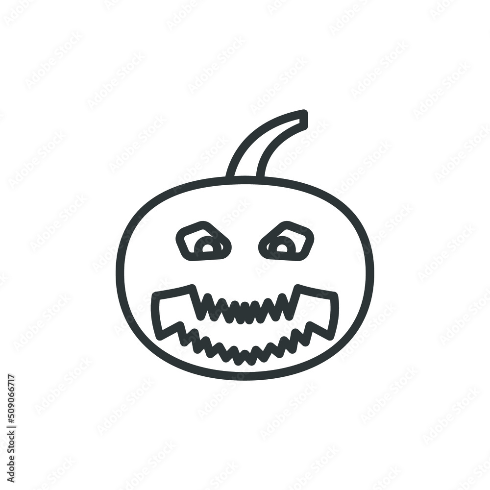 Vector sign of the jack o lantern symbol is isolated on a white background. jack o lantern icon color editable. Vector sign of the jack o lantern symbol is isolated on a white background. jack o lantern icon color editable.