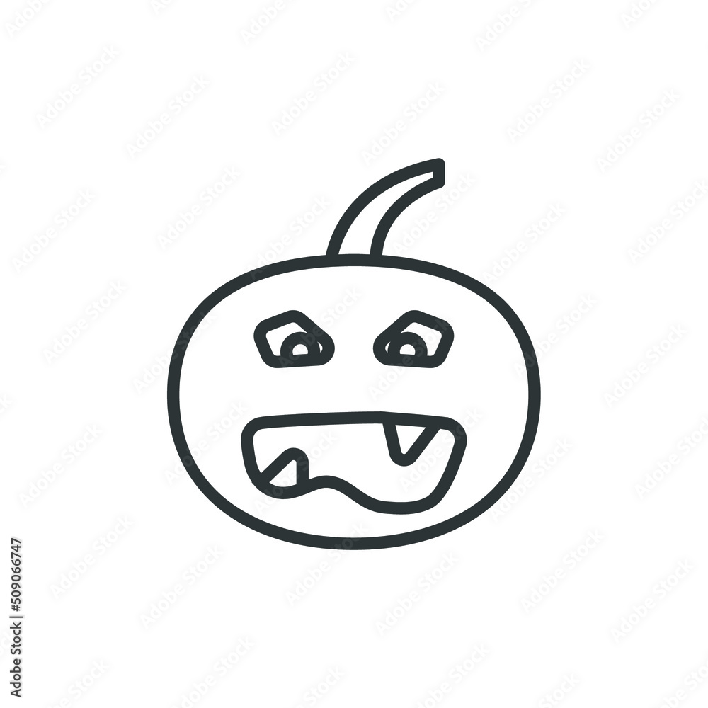 Vector sign of the jack o lantern symbol is isolated on a white background. jack o lantern icon color editable. Vector sign of the jack o lantern symbol is isolated on a white background. jack o lantern icon color editable.