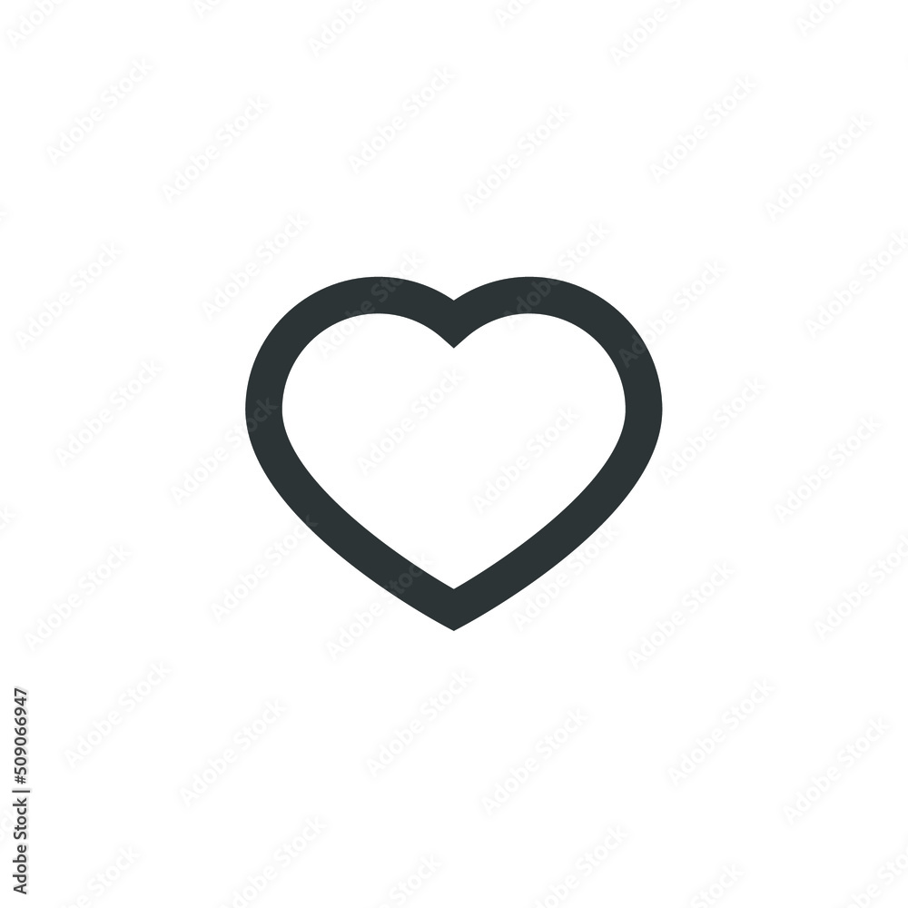 Vector sign of the Like Heart symbol is isolated on a white background. Like Heart icon color editable. Vector sign of the Like Heart symbol is isolated on a white background. Like Heart icon color editable.