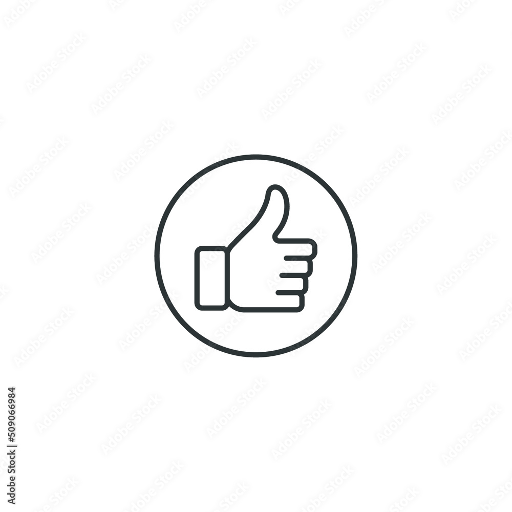 Vector sign of the like symbol is isolated on a white background. like icon color editable. Vector sign of the like symbol is isolated on a white background. like icon color editable.