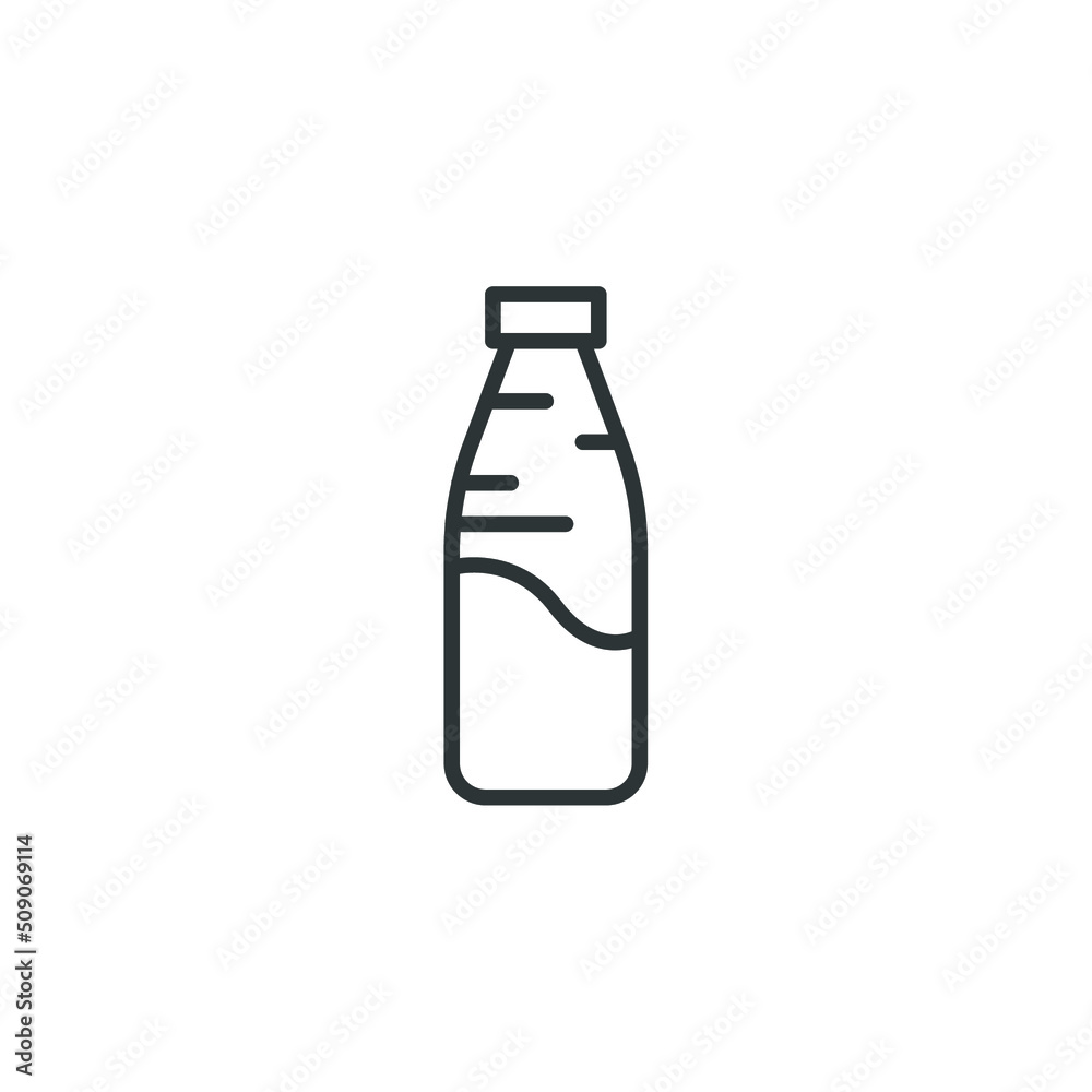 Vector sign of the Milk Bottle symbol is isolated on a white background. Milk Bottle icon color editable. Vector sign of the Milk Bottle symbol is isolated on a white background. Milk Bottle icon color editable.