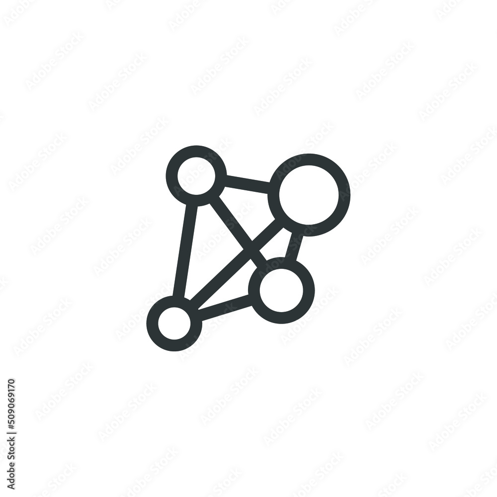 Vector sign of the molecule symbol is isolated on a white background. molecule icon color editable. Vector sign of the molecule symbol is isolated on a white background. molecule icon color editable.