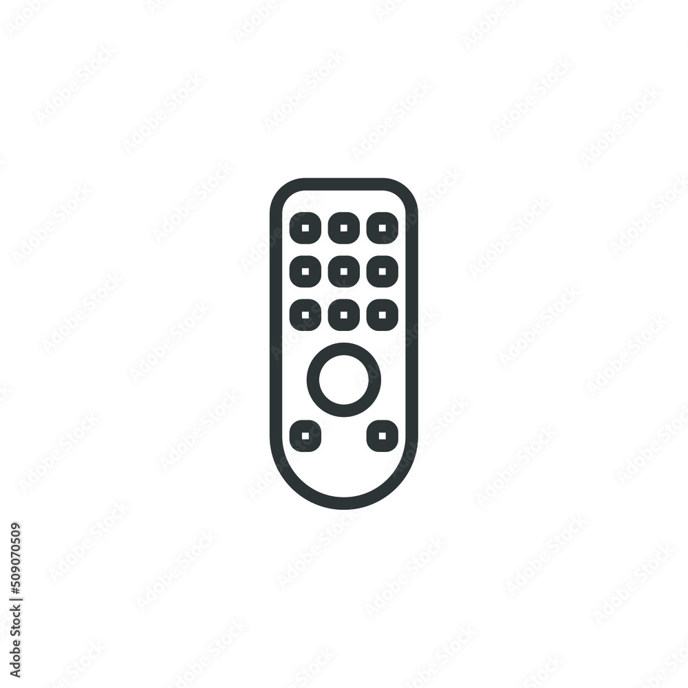 Vector sign of the remote symbol is isolated on a white background. remote icon color editable.