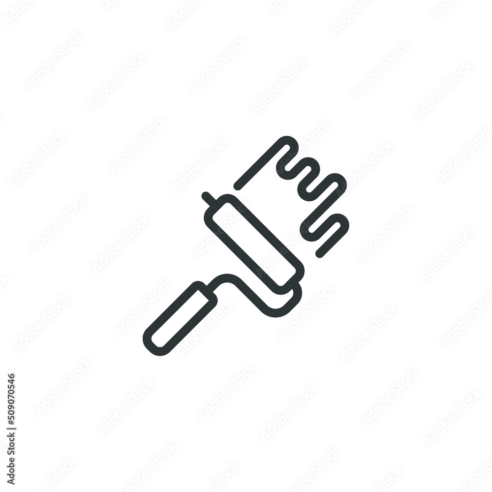 Vector sign of the Roller Paint symbol is isolated on a white background. Roller Paint icon color editable. Vector sign of the Roller Paint symbol is isolated on a white background. Roller Paint icon color editable.
