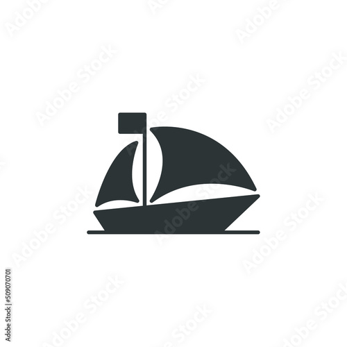 Billede på lærred Vector sign of the sailing symbol is isolated on a white background