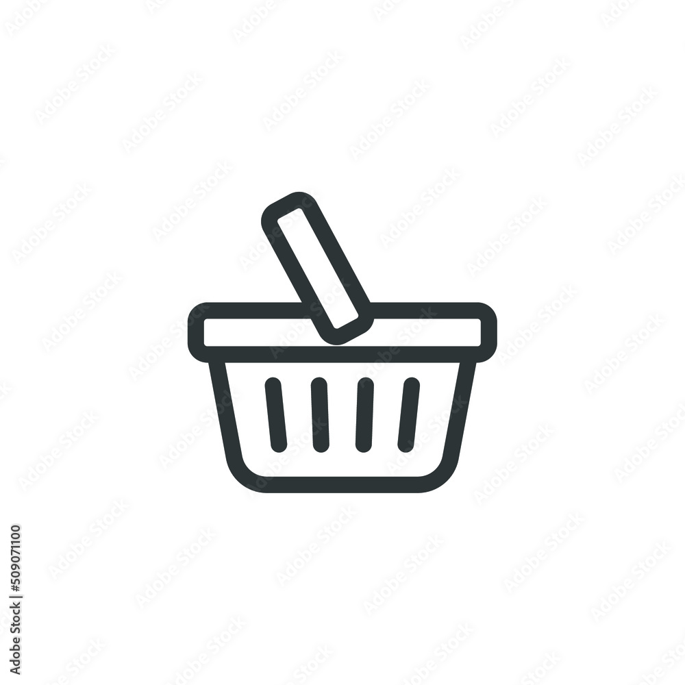 Vector sign of the Shopping Basket symbol is isolated on a white background. Shopping Basket icon color editable.
Vector sign of the Shopping Basket symbol is isolated on a white background. Shopping Basket icon color editable.