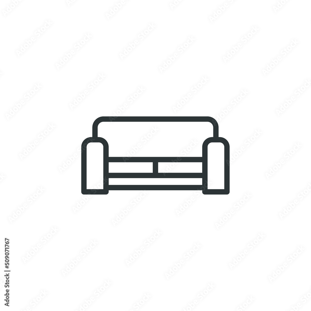 Vector sign of the sofa furniture symbol is isolated on a white background. sofa furniture icon color editable. Vector sign of the sofa furniture symbol is isolated on a white background. sofa furniture icon color editable.