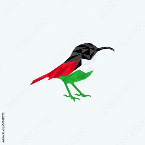 bird colibri hummingbird logo vector illustration