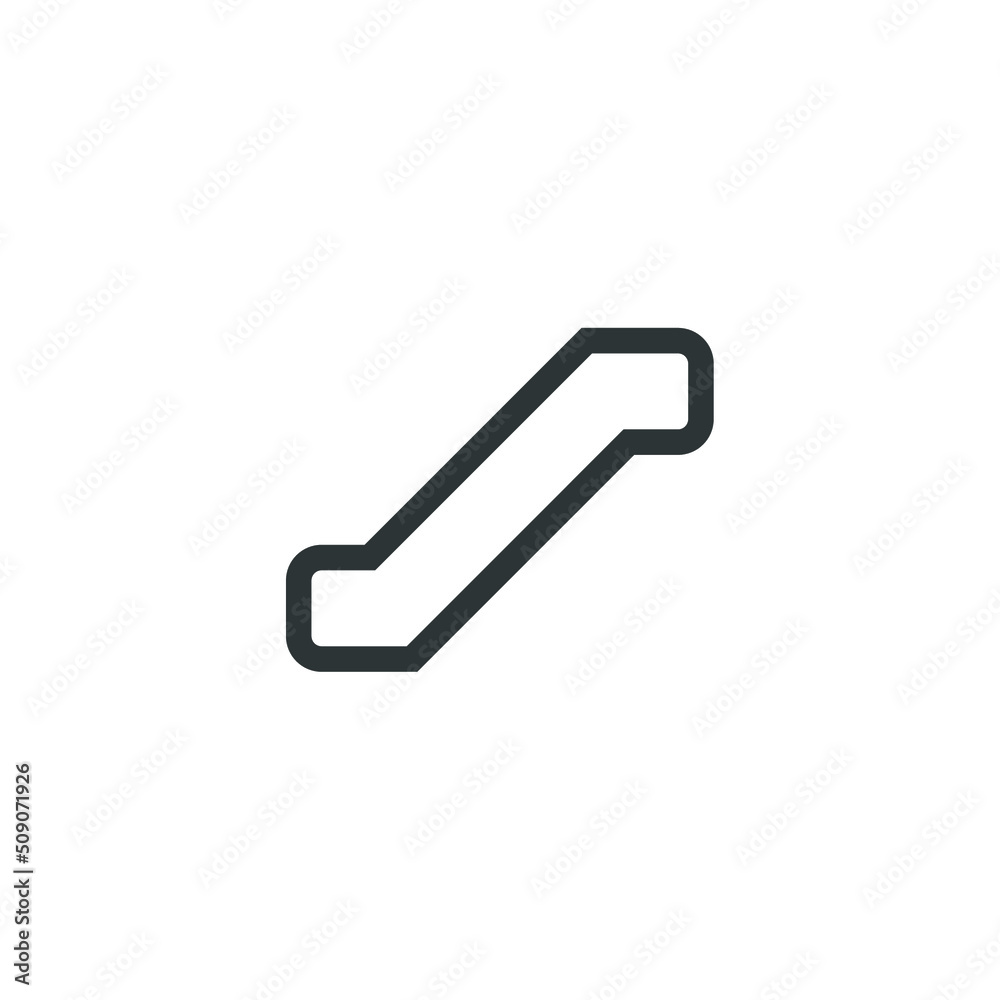 Vector sign of the stairs symbol is isolated on a white background. stairs icon color editable. Vector sign of the stairs symbol is isolated on a white background. stairs icon color editable.