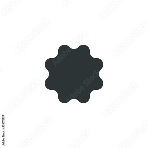 Vector sign of the Star price tag symbol is isolated on a white background. Star price tag icon color editable.