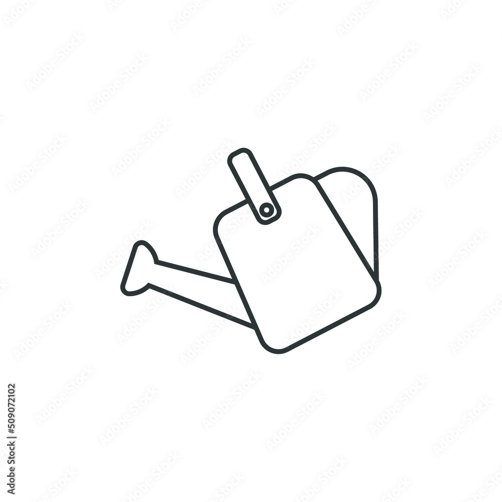 Vector sign of the The watering can symbol is isolated on a white background. The watering can icon color editable.