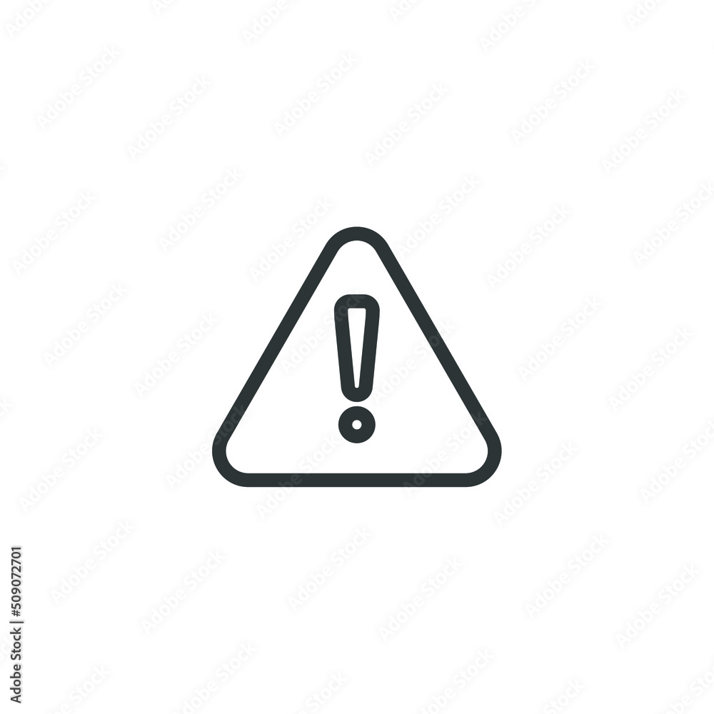 Vector sign of the warning symbol is isolated on a white background. warning icon color editable. Vector sign of the warning symbol is isolated on a white background. warning icon color editable.