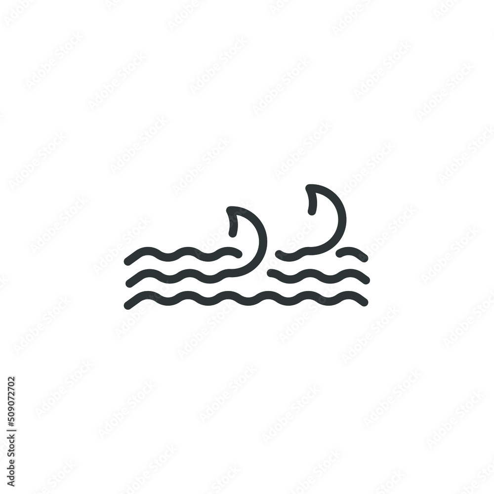 Vector sign of the wave symbol is isolated on a white background. wave icon color editable. Vector sign of the wave symbol is isolated on a white background. wave icon color editable.
