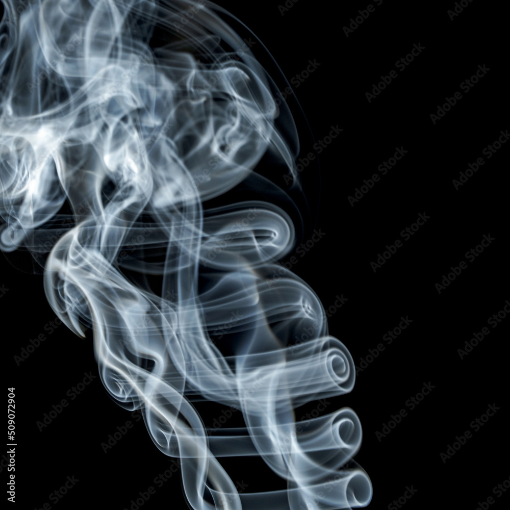 Obraz premium abstract shape smoke on black background