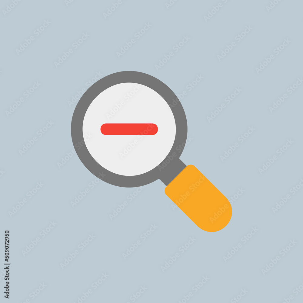 Zoom out icon in flat style about essentials, use for website mobile app presentation Zoom out icon in flat style about essentials, use for website mobile app presentation