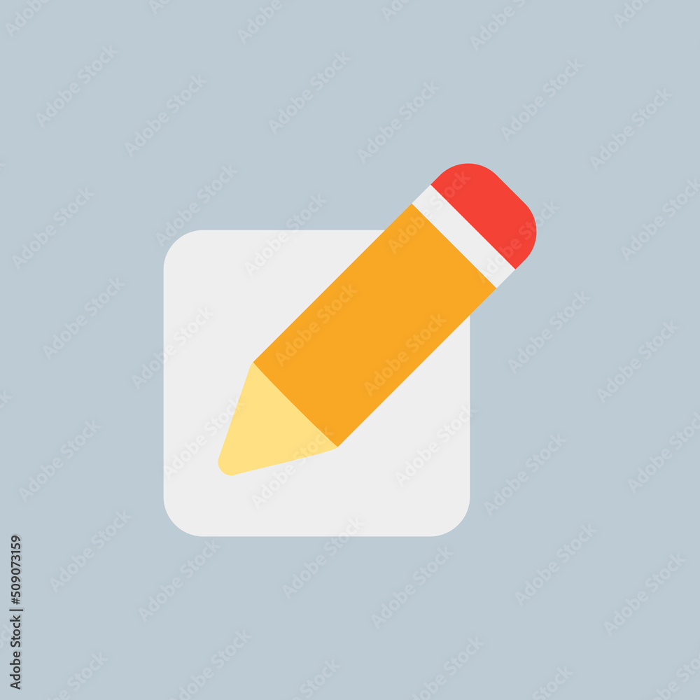 Edit icon in flat style about essentials, use for website mobile app presentation Edit icon in flat style about essentials, use for website mobile app presentation