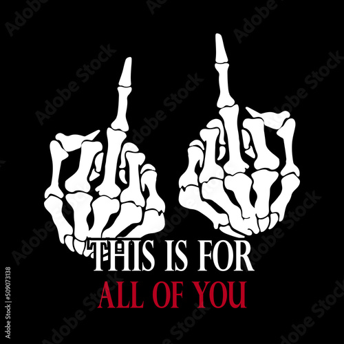 vector illustration of two bones hands
