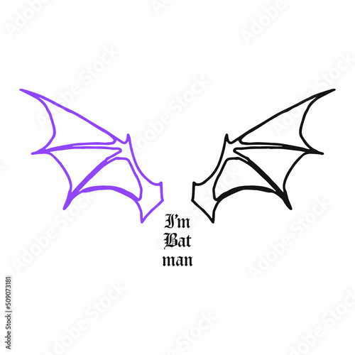vector two bat wings concept