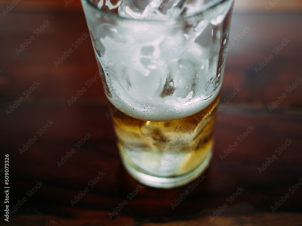 glass of ice cold beer glass of ice cold beer