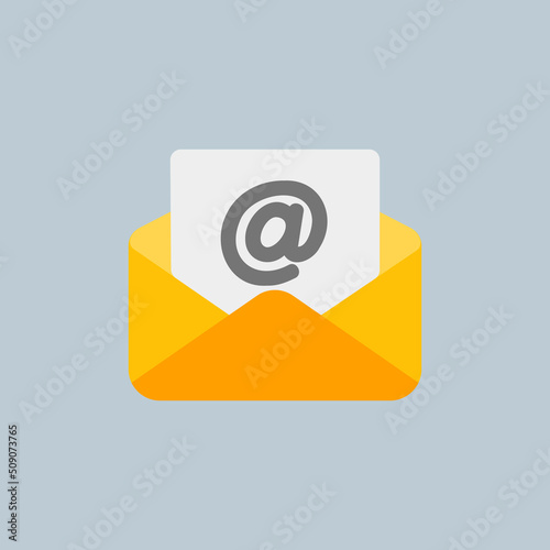 Email icon in flat style about essentials, use for website mobile app presentation