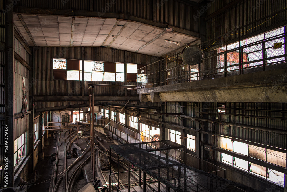 the harmony of darkness and light, the scenery of abandoned mines