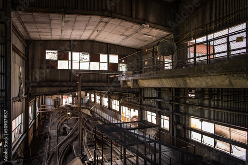 the harmony of darkness and light, the scenery of abandoned mines