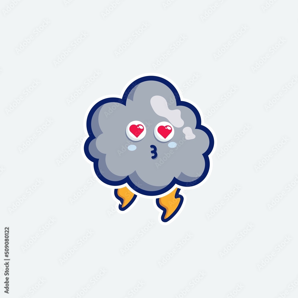 cute character set bundle mascot and sticker design cloud for online shopping emoticon expression face and thunder storm cloud cute character set bundle mascot and sticker design cloud for online shopping emoticon expression face and thunder storm cloud
