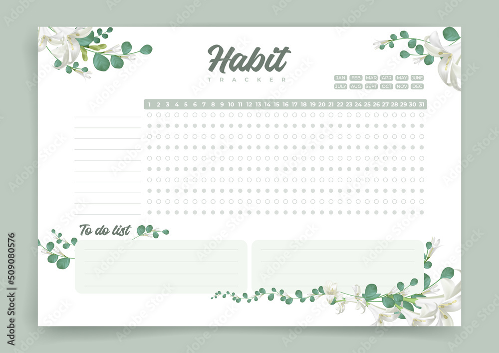 monthly planner habit tracker blank template monthly planner habit tracker blank template