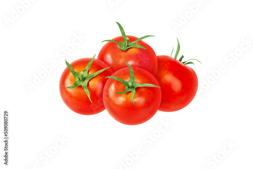 Tomato red vegetables heap isolated on white background