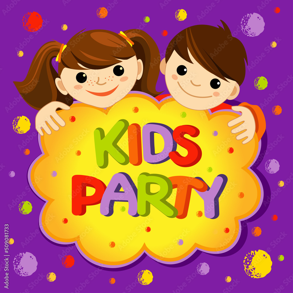 Bright invitation to children's party Bright invitation to children's party