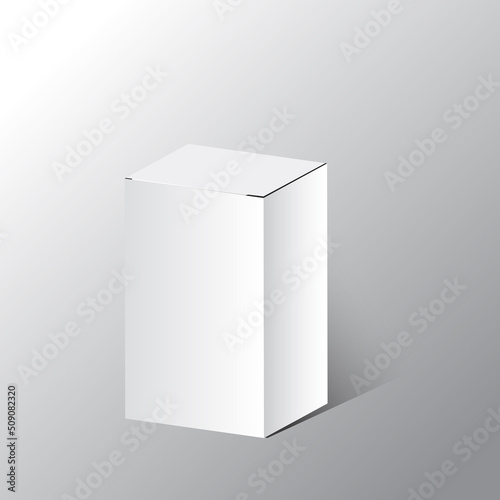 White blank cardboard package boxes mockup. © Graphic