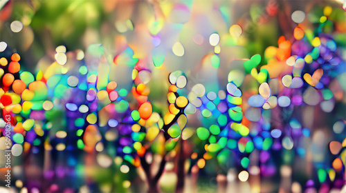 Abstract rainbow bokeh texture background usefor graphic design nature birthday festival illustration