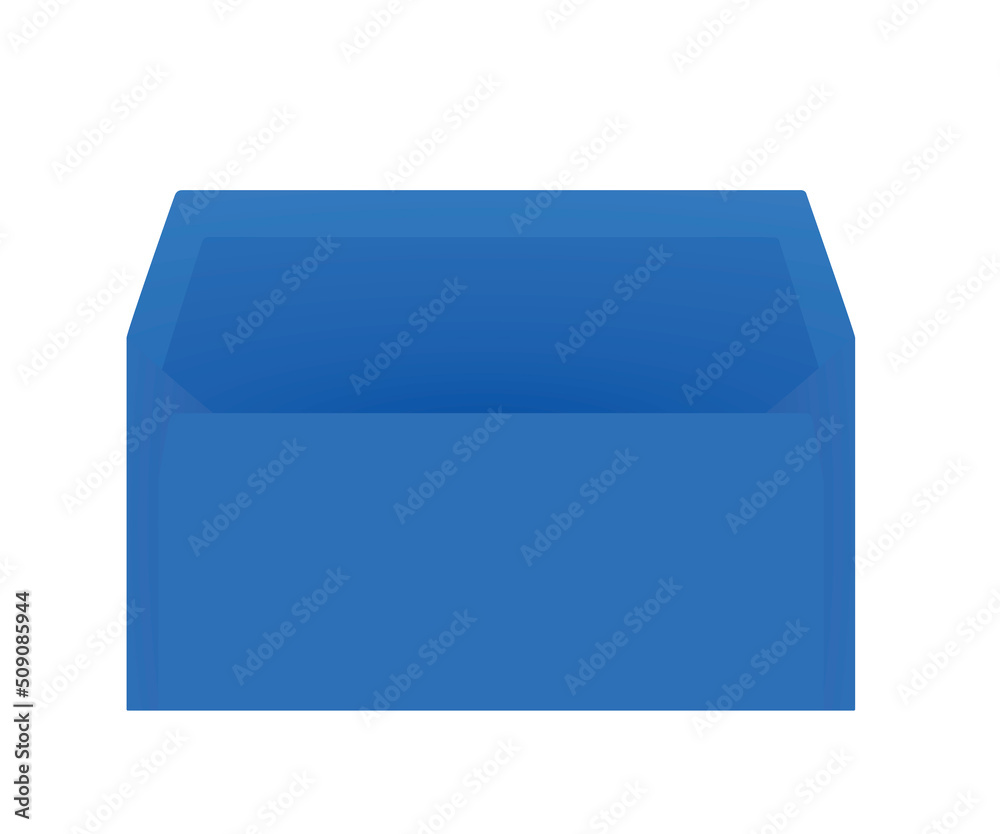 Blue corporate opened envelope. vector Blue corporate opened envelope. vector