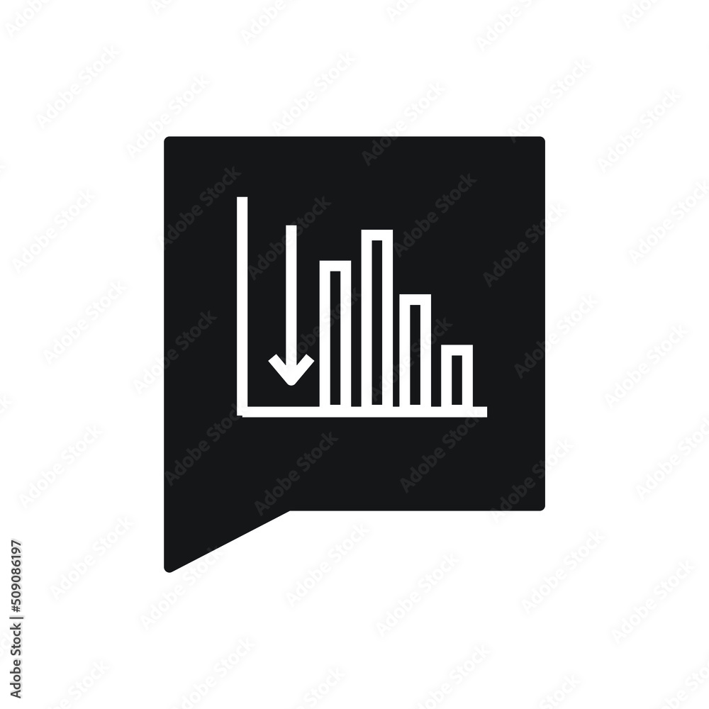 Bar graphic in chat bubble icon design. vector illustration Bar graphic in chat bubble icon design. vector illustration