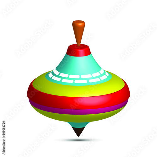 children's toy yula. cartoon style vector. Yula